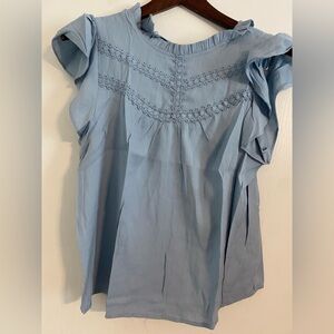 Blashe Casual Blouse | Color: Light Blue | Size: Large |
